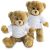 Blank Sublimation 20cm Charles Jointed Bear - White T-Shirt