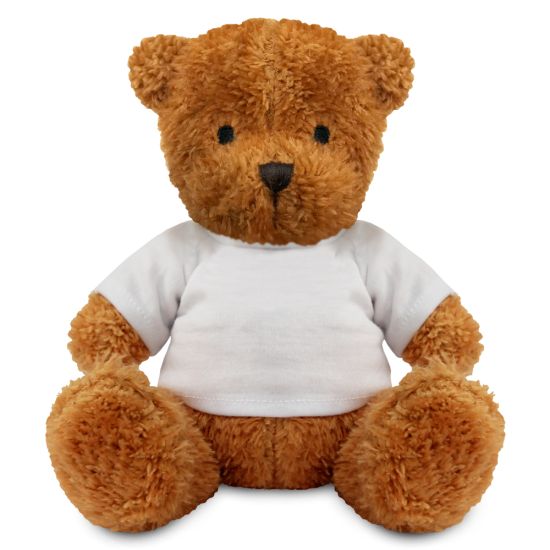 Blank Sublimation Golden 18cm James Bear - White T-Shirt