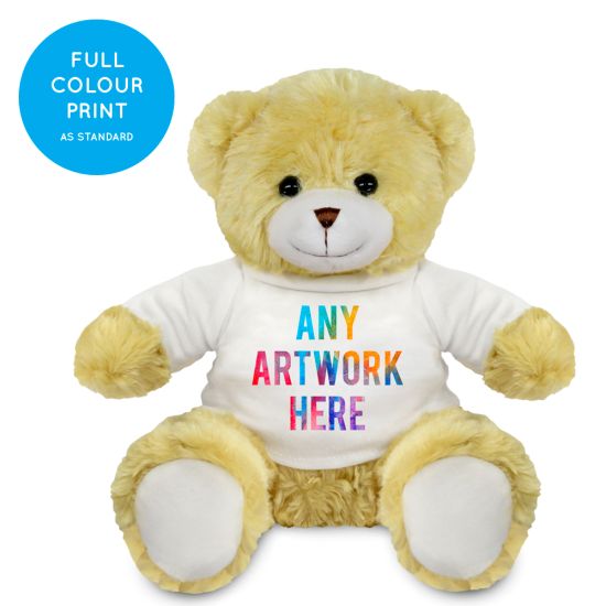 Promotional Elizabeth Teddy Bear 20cm - Printed Soft Toys - Large Soft Toy - Full Colour Print as standard